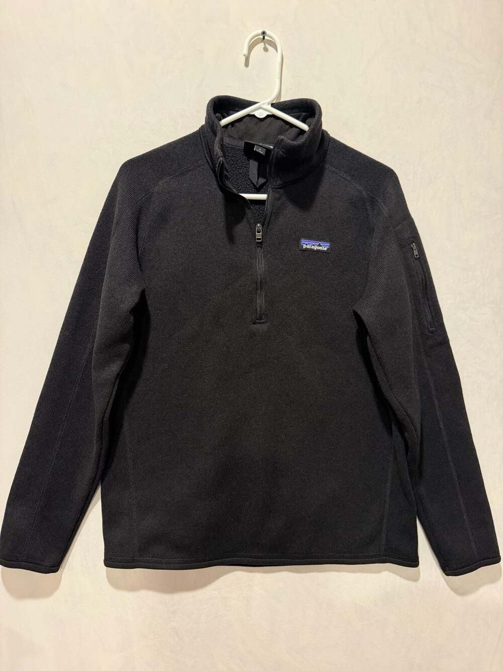 Patagonia Better Sweater 1/4-Zip Size L Black Fleece Pullover